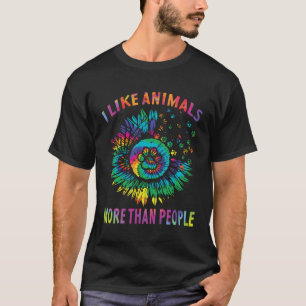 Jag gillar djur mer än människor Vegan-vegetarian T Shirt