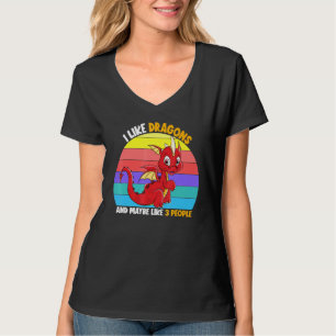 Jag gillar Dragons och kanske 3 barn flickor pojka T Shirt