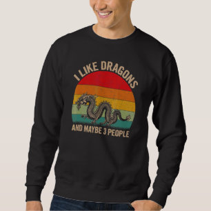 Jag gillar Dragons och kanske 3 personer som drick Lång Ärmad Tröja