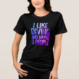 jag gillar dykning och kanske 3 personer t shirt