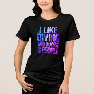 jag gillar dykning och kanske 3 personer t shirt