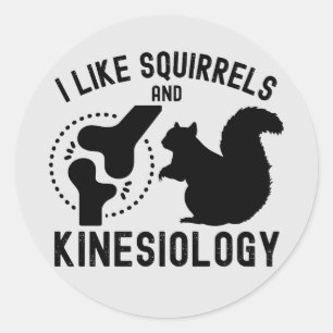 Jag gillar ekorrar och kinesiologi runt klistermärke