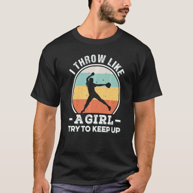 Jag gillar en flicksoftboll för Coolor. T Shirt (Framsida)