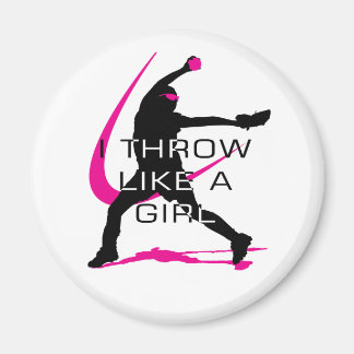 Jag gillar en Rosa Softball Magnet