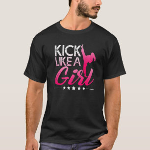 Jag gillar en tjej Karate Kickboxing Girl T Shirt