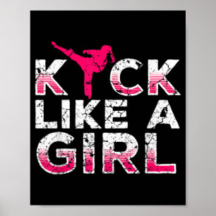 Jag gillar en tjej Karate Kickboxing Poster