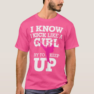 Jag gillar en tjej-Kickboxing-Chick T Shirt