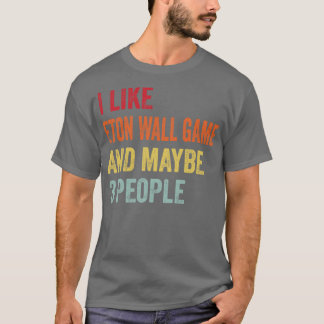 Jag gillar Eton Wall Game kanske 3 personer T Shirt