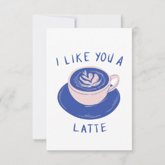 Jag gillar ett sent kaffekort tack kort