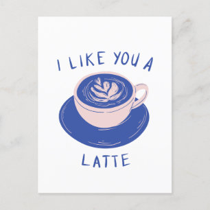 Jag gillar ett sent kaffekort vykort