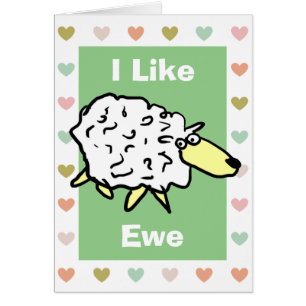 Jag gillar Ewe Pun Hälsningskort