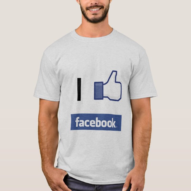Jag gillar Facebook T-shirt (Framsida)