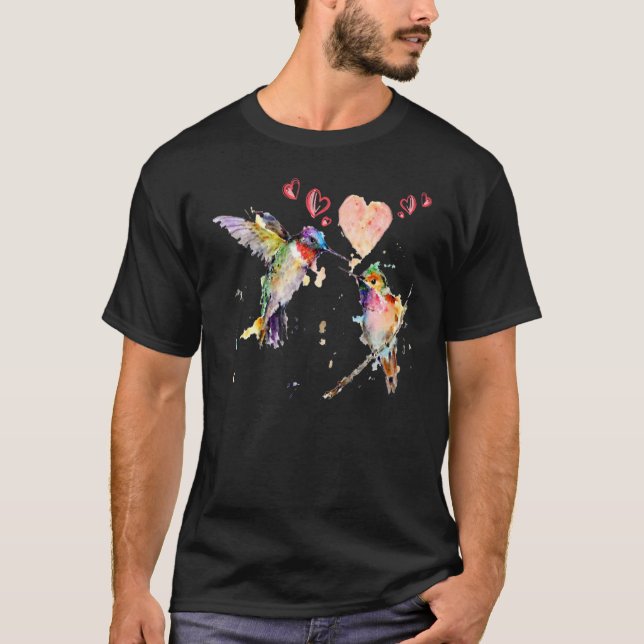 Jag gillar fågelflyttande fågeldagar Romantic Humm T Shirt (Framsida)