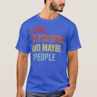 Jag gillar Fastpitch-softball kanske 3 personer T Shirt