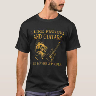 Jag gillar fiske och gitarrer och kanske 3 persone t shirt
