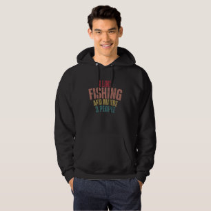 Jag Gillar Fiske och Kanske 3 Personer T-shirt Hoodie