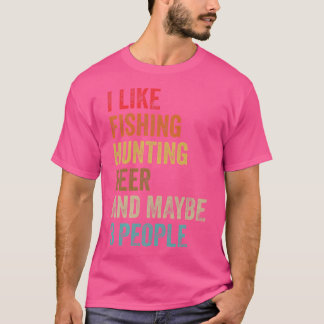 Jag gillar fiskjakt på öl, kanske 3 människor jakt t shirt