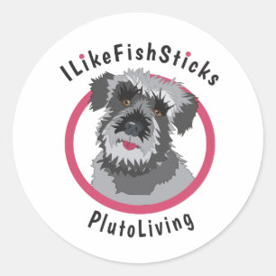 Jag gillar fiskstift runt klistermärke