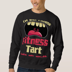 Jag gillar fitness Fitness tårta i munnen Lång Ärmad Tröja
