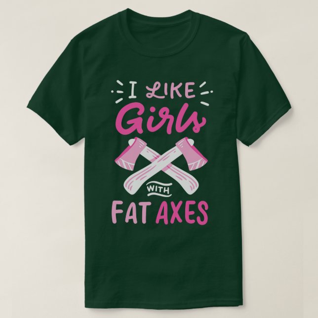 Jag gillar flickor med Tjock axlar T Shirt (Design framsida)