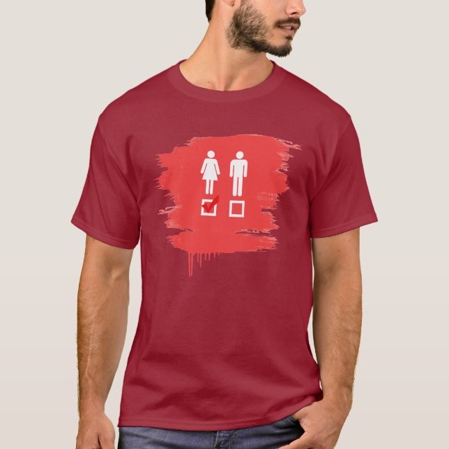 Jag gillar flickor t-shirt (Framsida)