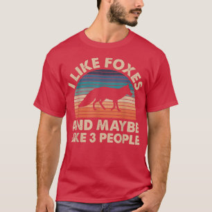 Jag gillar Foor och kanske 3 personer Retro Stil V T Shirt