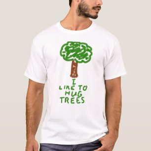 Jag gillar för att krama träd t-shirt