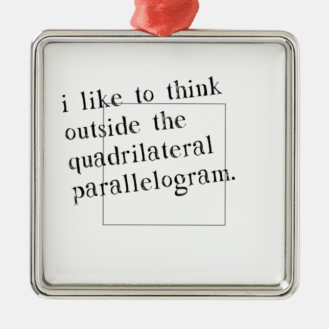 Jag gillar för att tänka yttersidan boxas julgransprydnad metall (Framsidan)