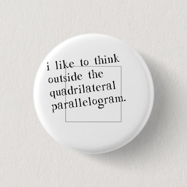 Jag gillar för att tänka yttersidan boxas knapp (Framsida)