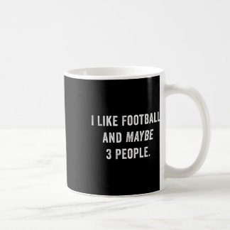 Jag gillar fotboll och kanske 3 personer roliga fo kaffemugg
