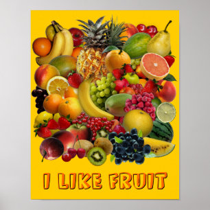 Jag gillar frukt poster