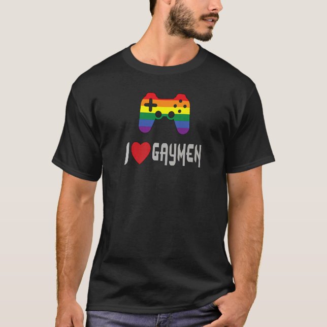 Jag gillar Gay Manar-spel för Gay Manar T Shirt (Framsida)