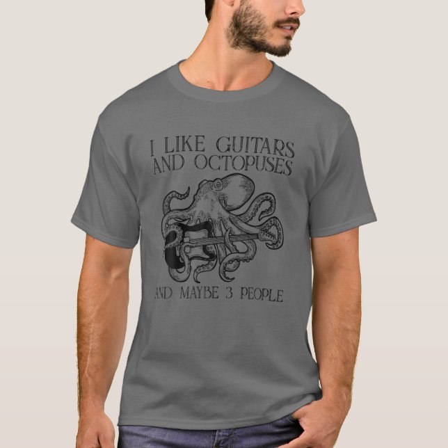 Jag gillar gitarrer och bläckfiskar och kanske 3 p t shirt (Framsida)