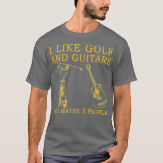 Jag gillar golf och gitarrer och kanske 3 personer t shirt