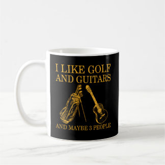 Jag gillar Golf och Guitars och kanske 3 personer Kaffemugg