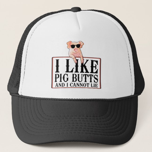 Jag gillar Gris Butts Bacon och allt Keps (Framsida)