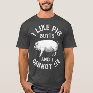 Jag gillar Gris Butts BBQ Funny Gris Barbecue Gift T Shirt
