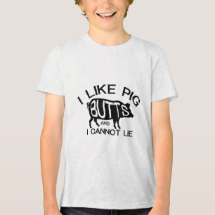 Jag gillar Gris Butts - Lustigt Grilling Bbq Barbe T Shirt