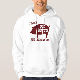 Jag gillar grisändor, och jag kan inte ljuga sweatshirt med luva
