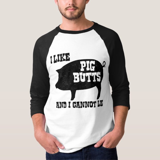 Jag gillar grisändor, och jag kan inte ljuga t-shirt (Framsida)