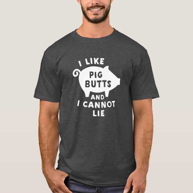 Jag gillar grisändor, och jag kan inte ljuga t-shirt (Framsida)