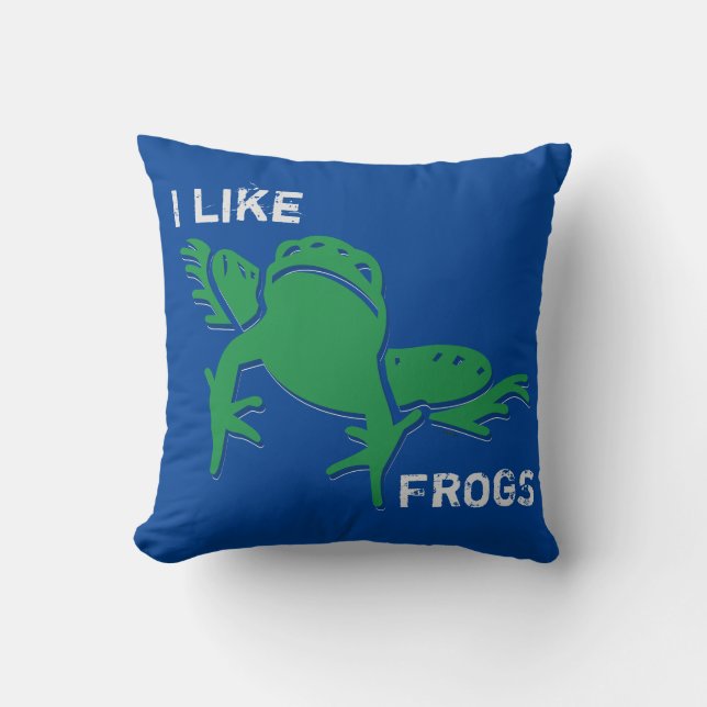 Jag gillar grodor kudde (Framsida)