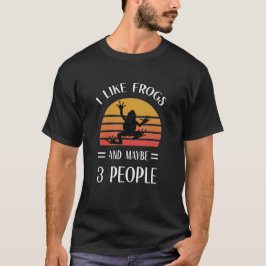 Jag gillar grodor och kanske 3 personer | Bästa gr T Shirt