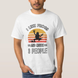 Jag gillar grodor och kanske 3 personer | Bästa gr T Shirt
