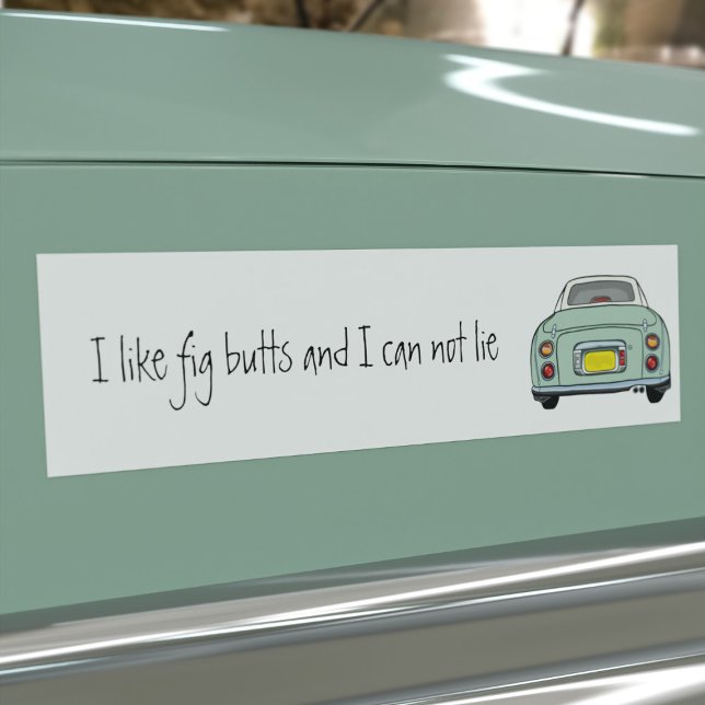 Jag gillar Grönt Figaro Car Bumper Sticker Bildekal (Do you like Emerald Green Figaro cars & can not lie? This is the car bumper sticker just for you)