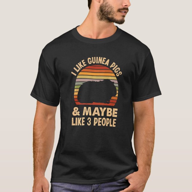 Jag gillar Guinea Grisar och kanske som 3 People G T Shirt (Framsida)