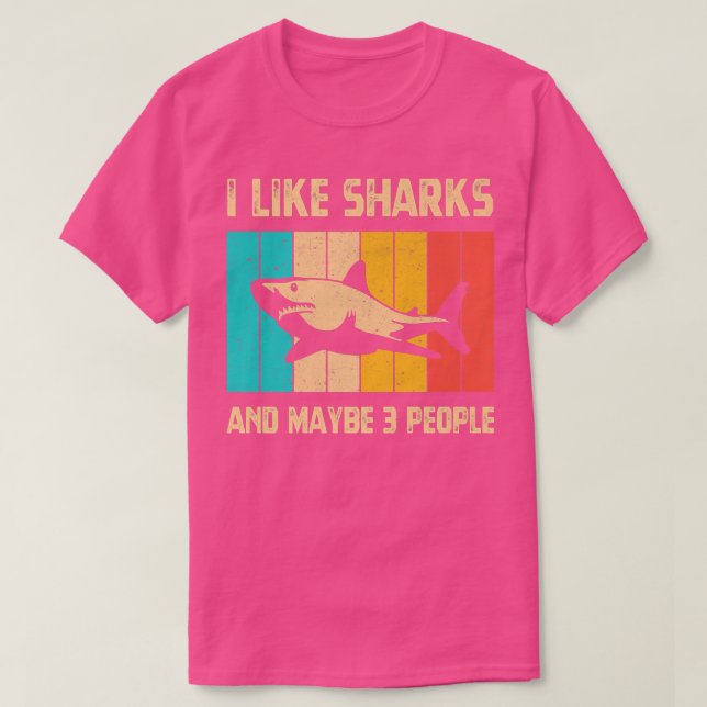 Jag gillar hajar och kanske 3 personer marin biolo t shirt (Design framsida)