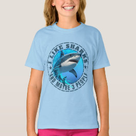 Jag Gillar Hajar Och Kanske 3 Personer T Shirt