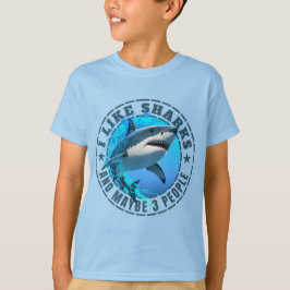 Jag Gillar Hajar Och Kanske 3 Personer T Shirt