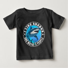 Jag Gillar Hajar Och Kanske 3 Personer T Shirt
